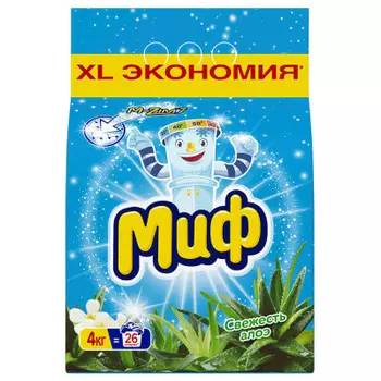 Стиральный порошок Миф 4кг автомат свежесть алоэ