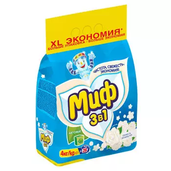 Стиральный порошок Миф 4кг автомат свежесть горной лаванды п/п