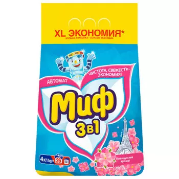 Стиральный порошок Миф 4кг французский аромат п/п