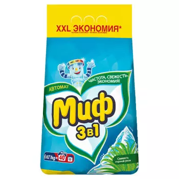 Стиральный порошок Миф 6кг автомат свежесть горной лаванды