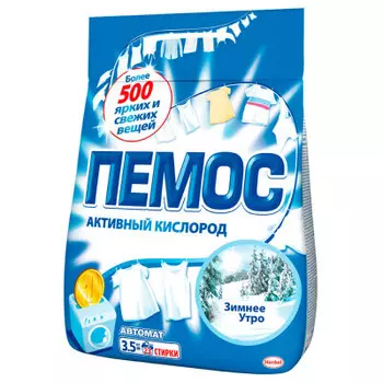 Стиральный порошок Пемос активный кислород 3,5кг автомат зимнее утро