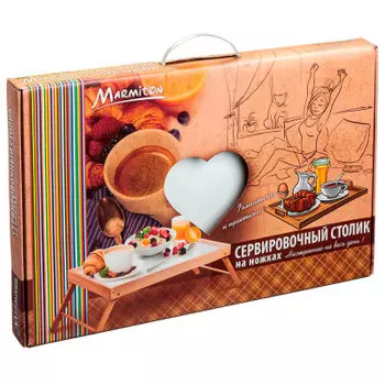 Столик сервировочный 52*33*4см мармитон ножки 17044