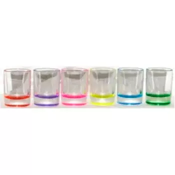 Стопка 60мл радуга цветное дно