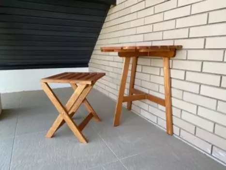 Стул складной б/спинки гарден стори светло-коричневый ssd-003