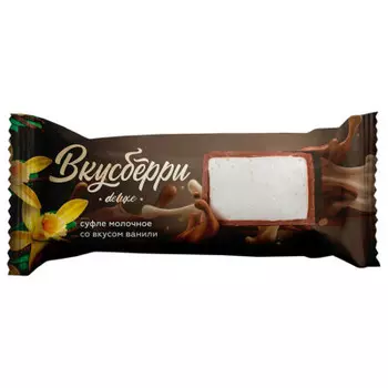 Суфле молочное глазированное вкусберри 40г со вкусом ванили