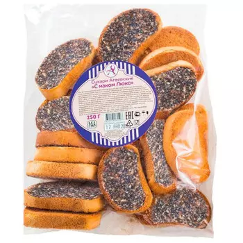 Сухари агеевские с маком люкс 250 г агеевский кки