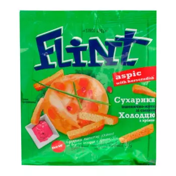 Сухарики Флинт 130г холодец с хреном