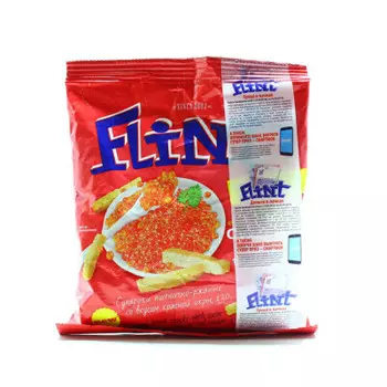 Сухарики флинт 130г с красной икрой