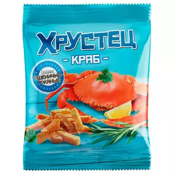 Сухарики хрустец 80 г со вкусом краба