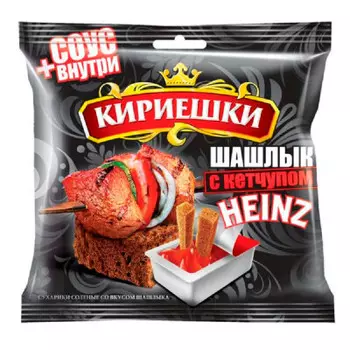 Сухарики Кириешки 60г курица с кетчупом Heinz