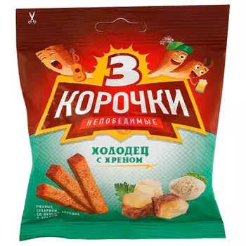 Сухарики Три Корочки 100г сыр семга