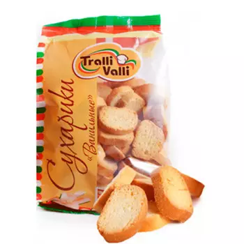 Сухарики ванильные 180 г тралли валли