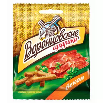 Сухарики воронцовские 40г бекон