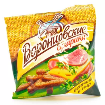 Сухарики воронцовские 40г ветчина с сыром