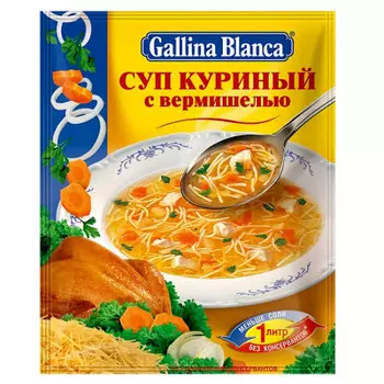 Суп галина бланка 60г мясной с вермишелью