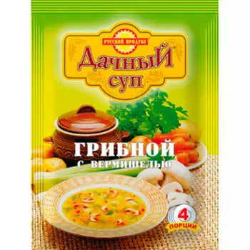 Суп русский продукт 60г дачный грибной с вермишелью