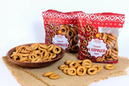 Сушки с корицей новые 250г Орловский хлебокомбинат