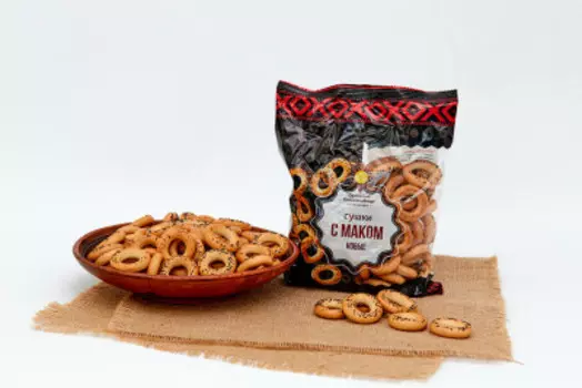 Сушки с маком новые 250г Орловский хлебокомбинат