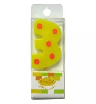 Свеча 5см цифра-мини 3