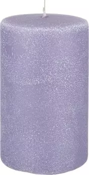 Свеча 6*10 см бронко столбик винтаж лавандовая 315-226
