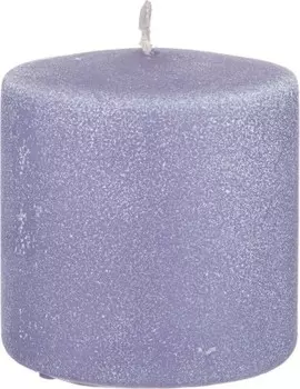 Свеча 6*5.5 см бронко столбик винтаж лавандовая 315-234