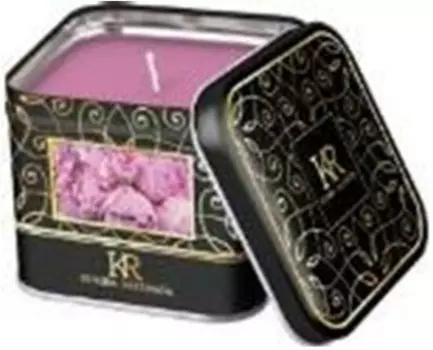 Свеча ароматическая кукина раффината 6.5 см пион жестяная банка