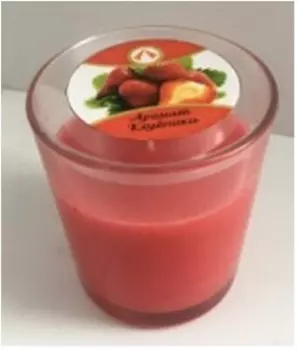 Свеча ароматическая нск 9,5см клубника стакан