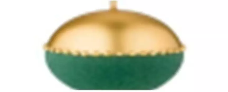 Свеча декоративная шар 10*10 см адпал велюровый шик зеленый 348-837