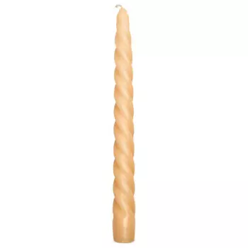 Свеча Европа витая 24,5см кремовая