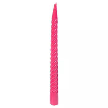 Свеча Европа витая 24,5см розовая