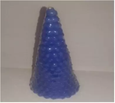 Свеча фигурная нск елочка 12см синяя