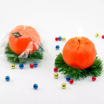 Свеча новогодний мандарин