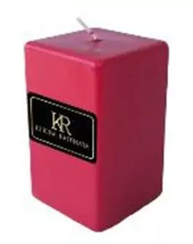 Свеча прямоугольная 6*6*10.5 см кукина раффината красная