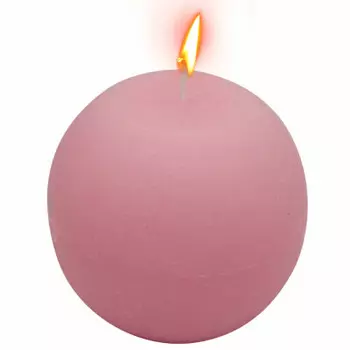 Свеча шар Save&amp;Soft рустик 8см розовый