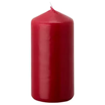 Свеча Столб 12см красная