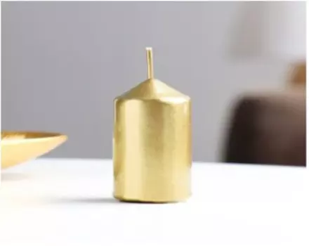 Свеча столбик богатство аромата 7*3.58 см золотая 2383822