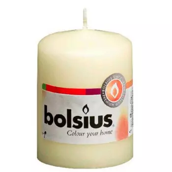 Свеча столбик кремовая 80*50