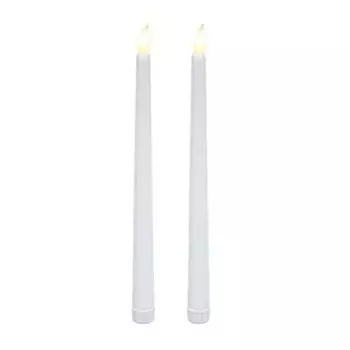 Свечи светодиодные 2 шт 2.27 см кверти столовые пластик