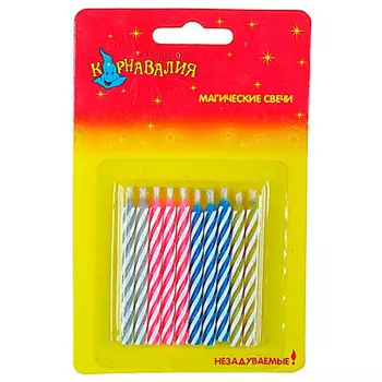 Свечи воск для торта 10шт магик 458474