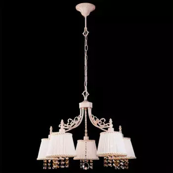 Светильник хрусталь 22803/5 белый с золотом