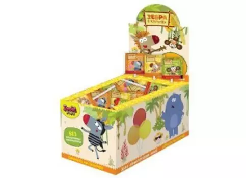 Свит попс зебра в клеточку 10 г карамель леденцовая круглая на палочке сладкая сказка