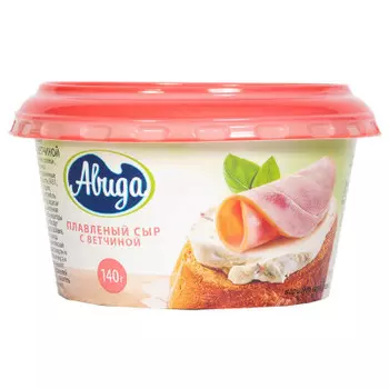 Сыр авида 140 г плавленый со вкусом ветчины