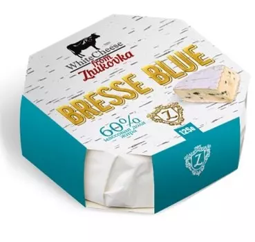 Сыр bresse blue 125 г 60% white cheese from zhukovka картон
