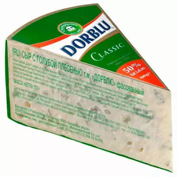 Сыр дор блю 100 г 50% с голубой плесенью