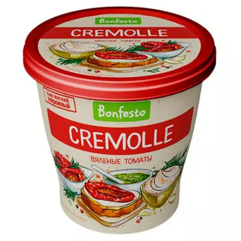 Сыр кремолле бонфесто 125 г 60% вяленые томаты