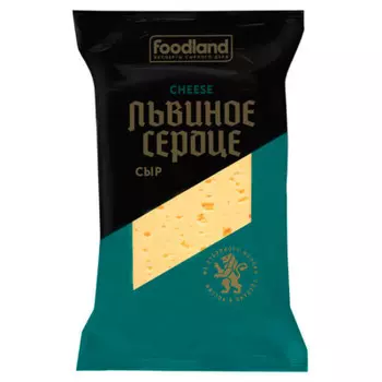 Сыр львиное сердце 200 г 45% брусок foodland