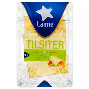 Сыр лайме 125 г 50% тильзитер нарезка