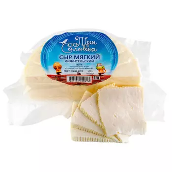 Сыр любительский 500 г 45% мягкий ракчеев