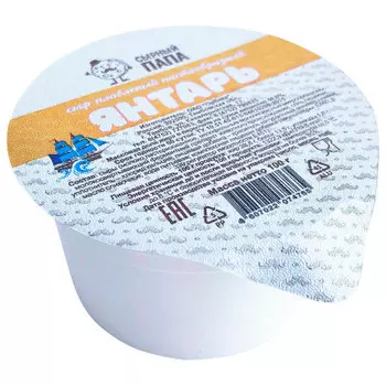 Сыр плавленный сырный папа 100 г 60% янтарь