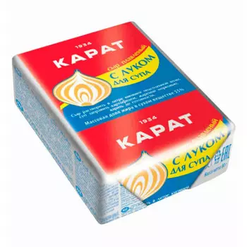 Сыр плавленый карат 90 г 45% с луком для супа